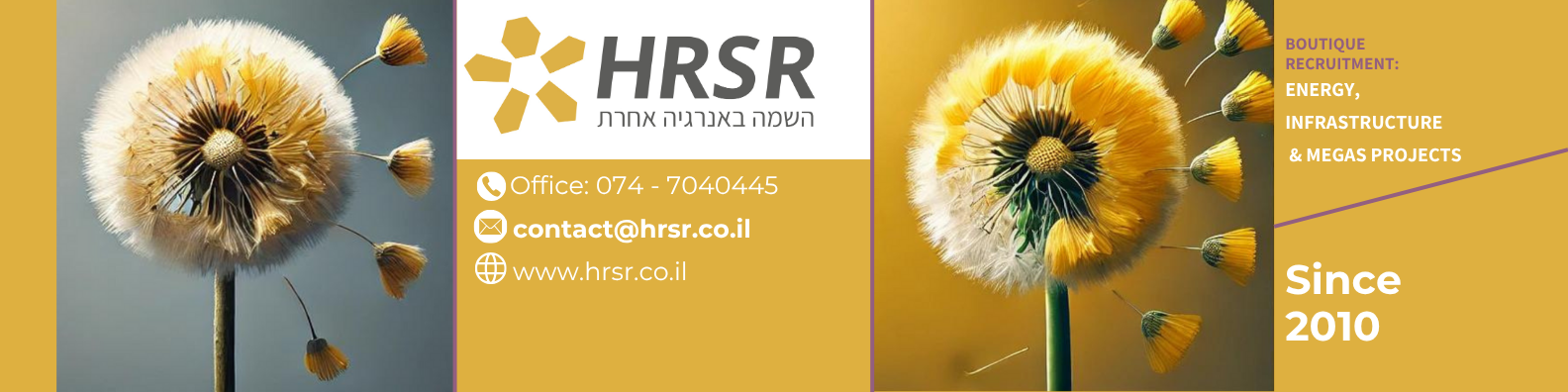 HRSR השמת באנרגיה, תשתיות, בנייה ונדל"ן